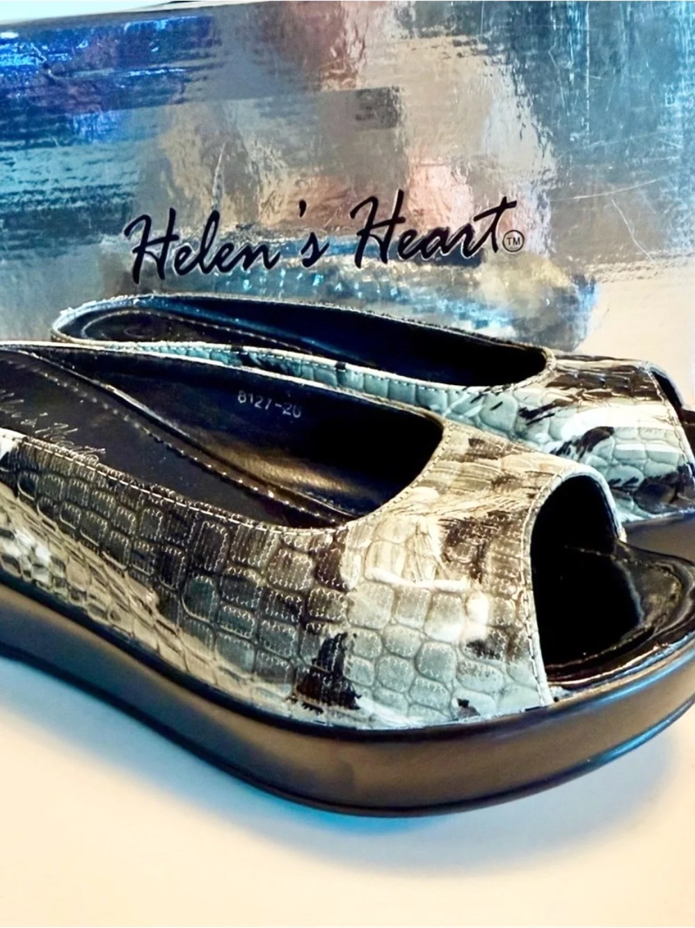 Helen’s Heart Black Platform Wedges